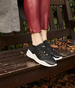 Blending the ever-enduring streetwear trend with a more refined aesthetic, Pace is the ultimate in elevated athleisure. Crafted from a combination of super-soft leather and lightweight neoprene, elastic back panels and a sock-liner design maximise wrap-around control. An athletic midsole provides all-day comfort, while the sporty silhouette is finished with hiking-inspired laces to stabilize the foot. Team with everything from silky dresses to raw-edge denim for a decidedly modern lo